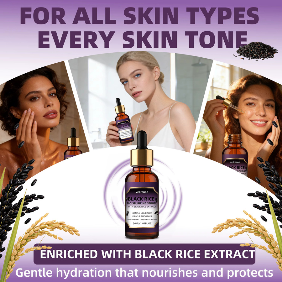 veérenae Black Rice Moisturizing Serum, Gesichtsserum, Normale Haut - Bild 4