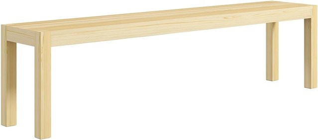 HOMCOM 3-Sitzer Sitzbank aus Kiefernholz in Beige, modern, B/T/H: 175 x 33 x 45 cm, bis 330 kg belastbar - Bild 1