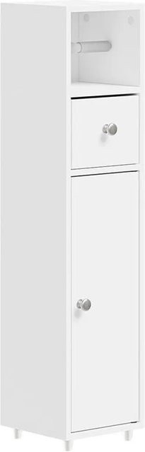 SoBuy Badezimmerschrank BZR219-W in Weiß mit Rollenhalter und Nischenregal, B/T/H: 20 x 20 x 85 cm - Bild 1