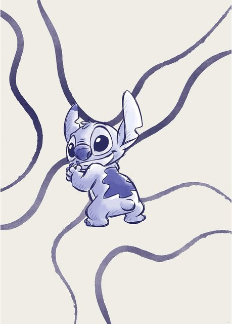Komar Disney Lilo and Stitch Brave and Wild Paper Poster in Lila, Breite: 50 cm, Höhe: 70 cm - Bild 1