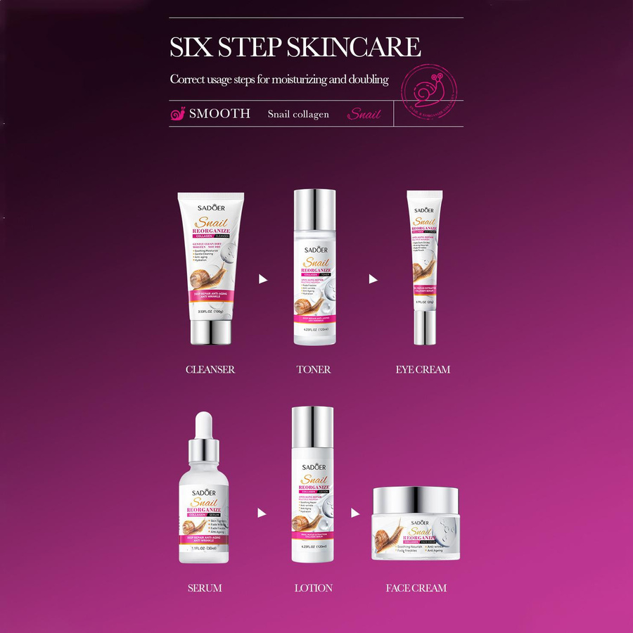 Snail Tender Skin Essence Hautpflegeset mit Kollagen, 6-teilig - Bild 4