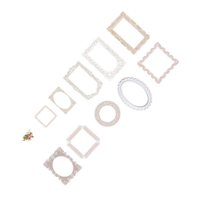 20 Stück OutsideWorld Retro Spiegel Rahmen Deko Sticker aus PET für DIY Scrapbooking und Handwerk, mehrfarbig, geometrisch und unregelmäßig - Bild 1