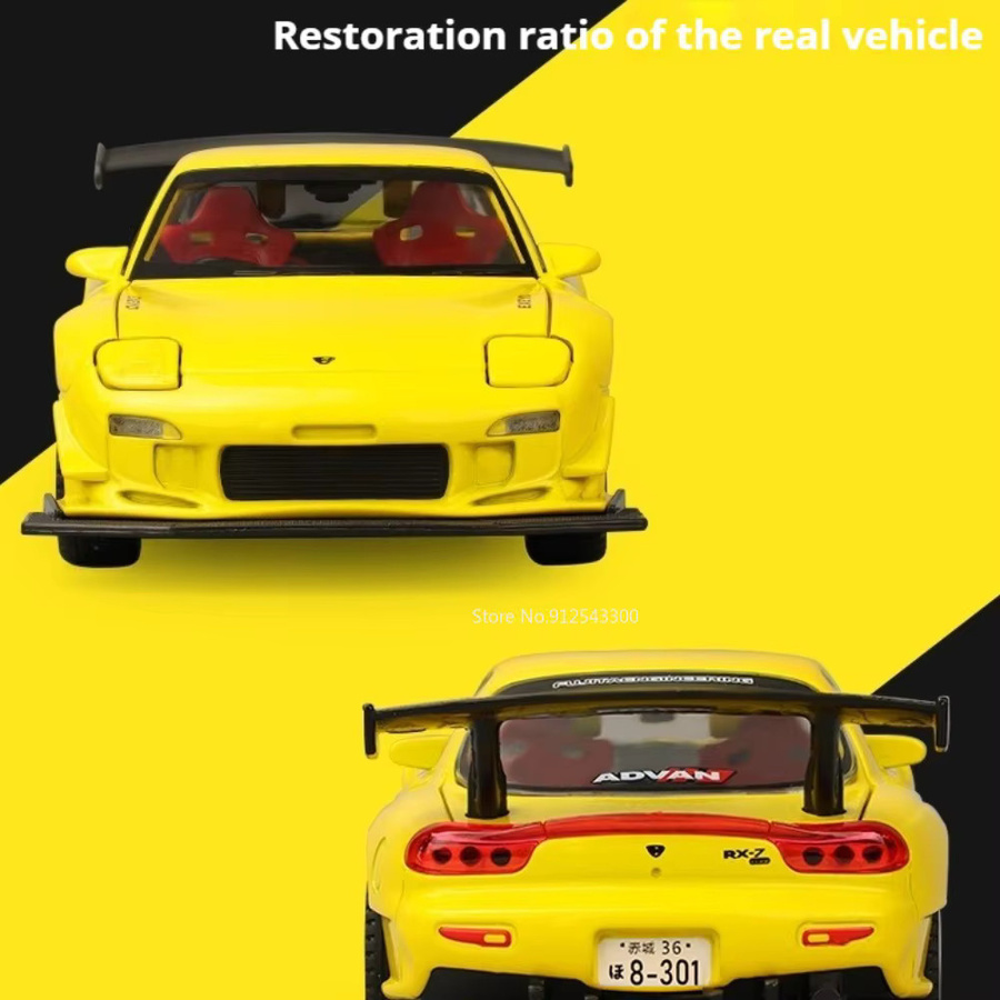 RMZ city RX-7 FD3S Automodell-Spielzeug, 1:32, mit Vorderradlenkung, Sound und Licht, Rückziehfunktion, Stoßdämpfung - Bild 5