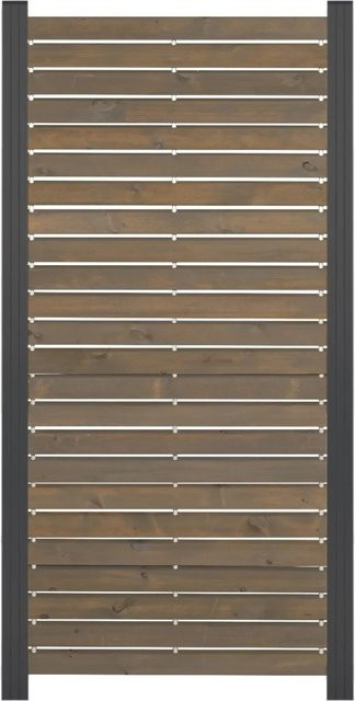 GartenLand Rhombus Holz Zaun Craftwood Sichtschutz aus Kiefer in Grau, B/H: 81,5 x 180 cm - Bild 1