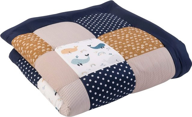Ullenboom Krabbeldecke und Laufgittereinlage für Kinder, blau und mehrfarbig, B/T/H: 120 x 120 cm - Bild 1