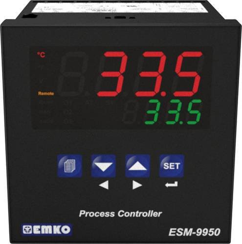 Emko ESM-9950.1.20.1.1/00.00/0.0.0.0 Universalregler Pt100 in Schwarz, 2-Punkt P/PI/PD/PID, Temperaturbereich -200 bis 1700°C für Thermoelemente L, J, K, R, S, T, B, E, N, C - Bild 1