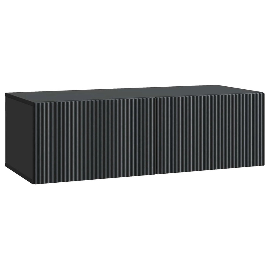 vidaXL Wandmontierter TV-Schrank in Schwarz aus Holzwerkstoff, B/T/H: 98 x 41 x 30 cm - Bild 2