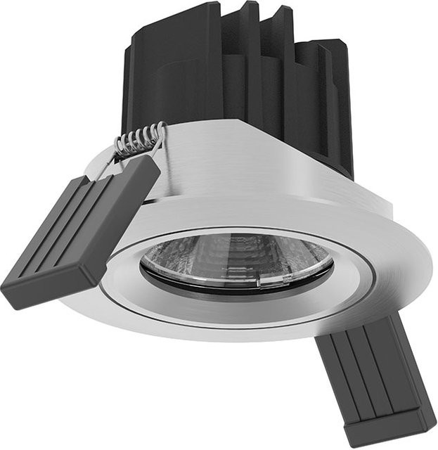 LUX-IT Solo 2 LED-Deckeneinbaustrahler aus Aluminium in Silber, 7 Watt, dimmbar, warmweiß (2700K) - Bild 1