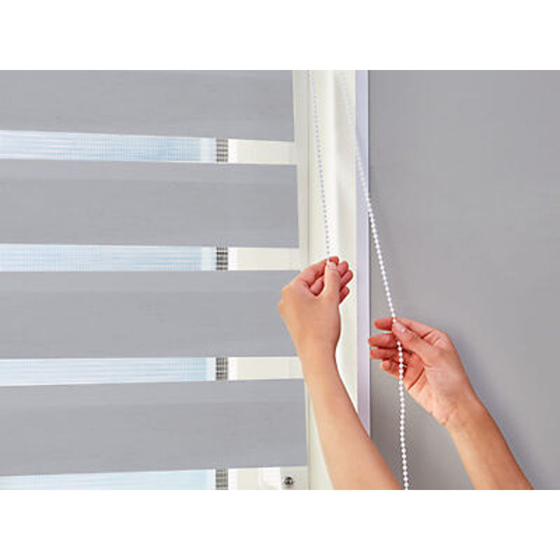 POCOline Doppelrollo Easy-Fix Day & Night mit Blende in Silber/Grau, B: 70 cm, H: 160 cm - Bild 4
