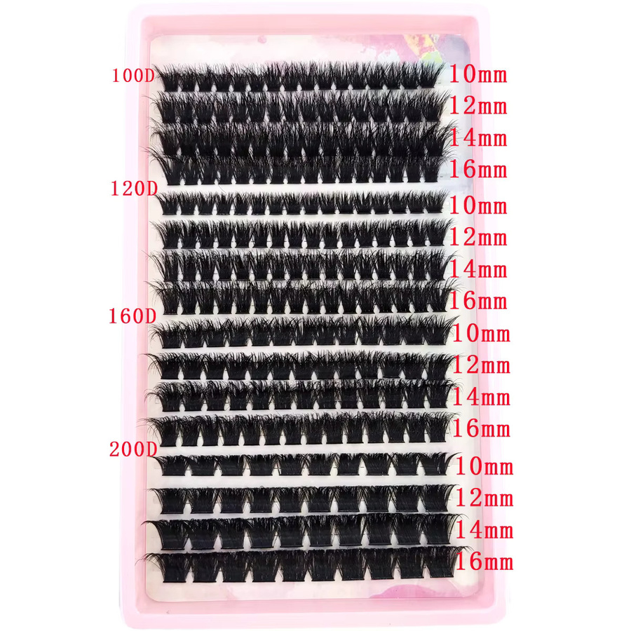 AMSDCN Einzelwimpern-Extensions, Wispy Mix, 10-16mm - Bild 4