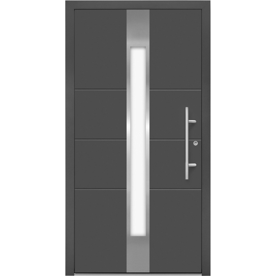 Splendoor Moderno Aluminium-Haustür mit Glaseinsatz in Anthrazit Metallic, B: 110 cm, H: 210 cm, Anschlag Rechts - Bild 2