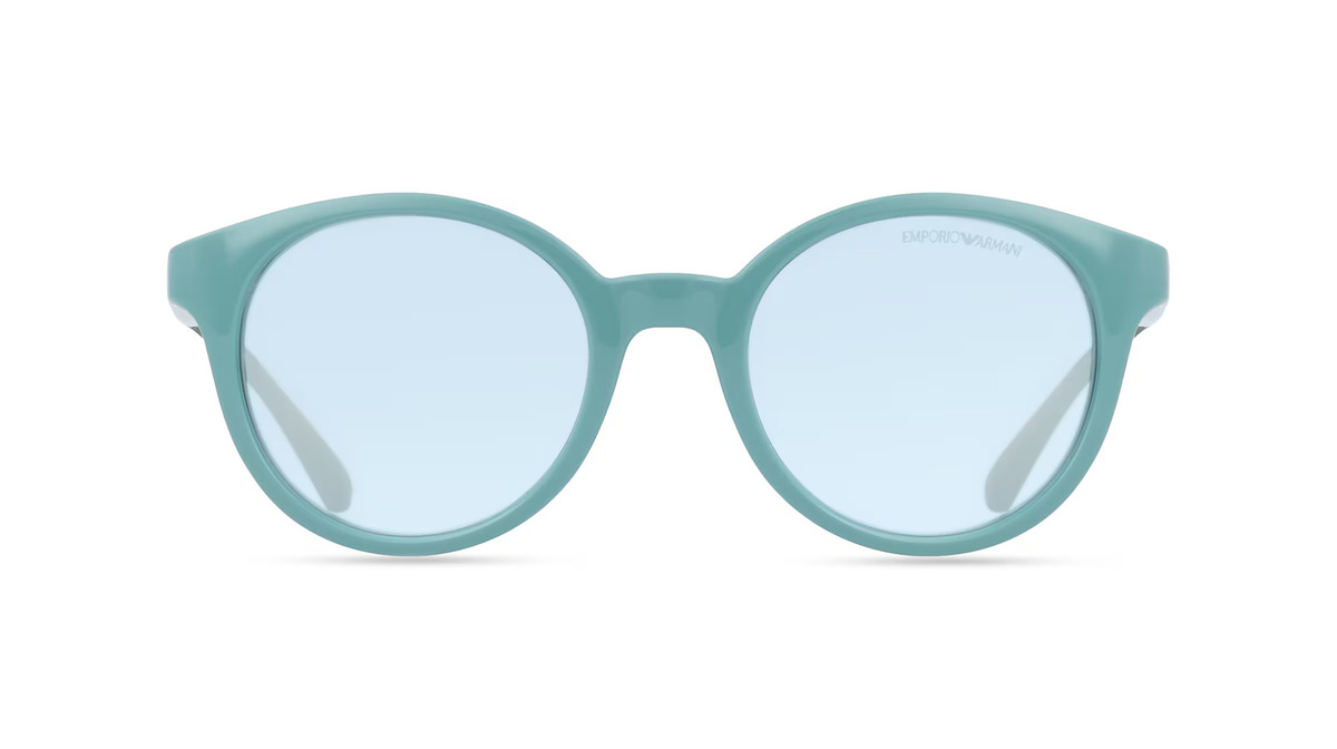 Armani EA4185 Sonnenbrille Panto, Vollrand, Kunststoff, blau, grau, silber, Damen - Bild 1