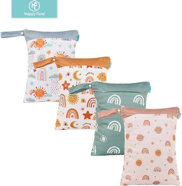 Wasserdichter Wetbag für Babywindeln, wiederverwendbare Wickeltasche mit zwei Reißverschlüssen, B/H: 30 x 40 cm - Bild 1