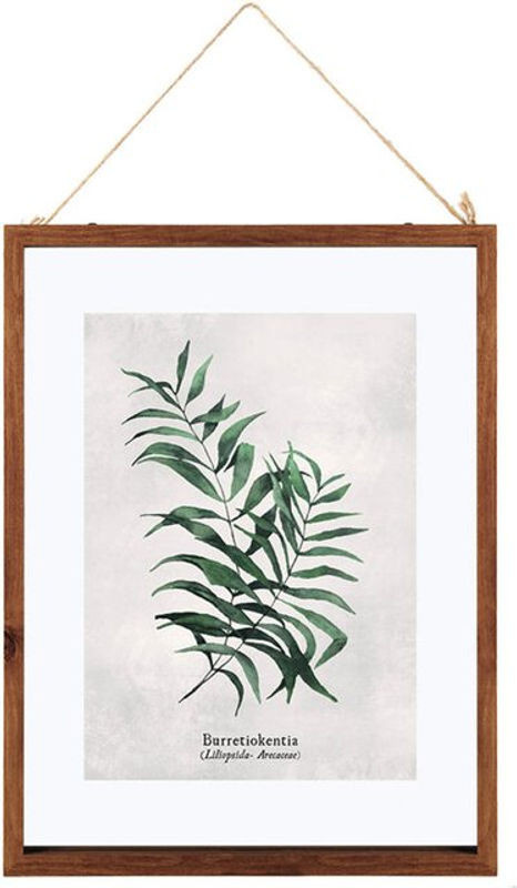 Dekorativer Fotorahmen ATMOSPHERA aus Holz mit Textil-Leinwand in floralem Design, mehrfarbig, B: 38 cm, H: 48 cm - Bild 1