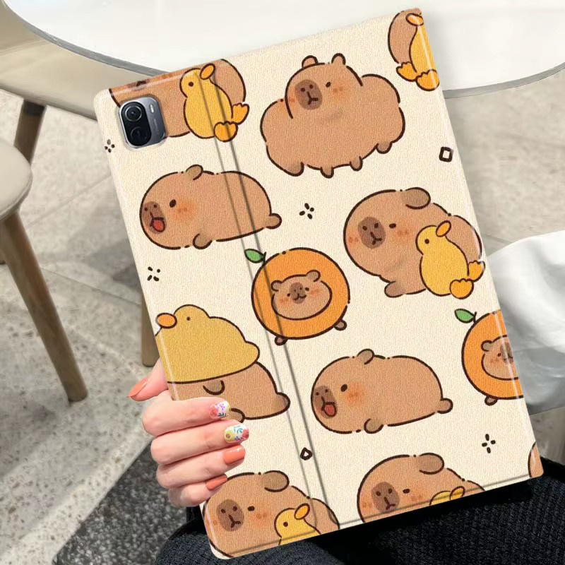 Cartoon Capybara Schutzhülle für Xiaomi Redmi Pad Pro Max Ultra und Mi Pad Modelle in Multicolour - Bild 3