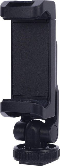 Koogeelife Handy Stativhalterungsadapter mit 1/4 Zoll Schraube und doppeltem Cold Shoe in Schwarz - Bild 1