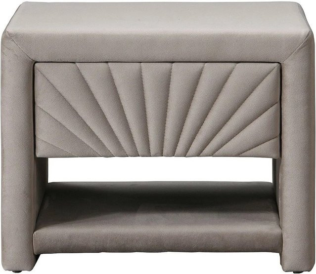 Nachttisch Ulami von Vente-unique in Beige mit einer Breite von 50 cm - Bild 1