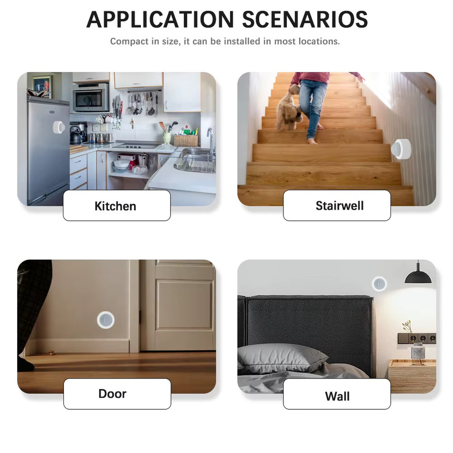 Scimagic Zigbee PIR Bewegungsmelder Smart Home Sensor in Weiß kompatibel mit Alexa, Google Home und Tuya - Bild 3
