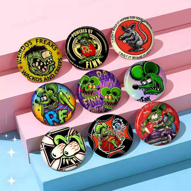 Anime-Brosche, Cartoon-Anstecknadel, Fink, Logo - Bild 1