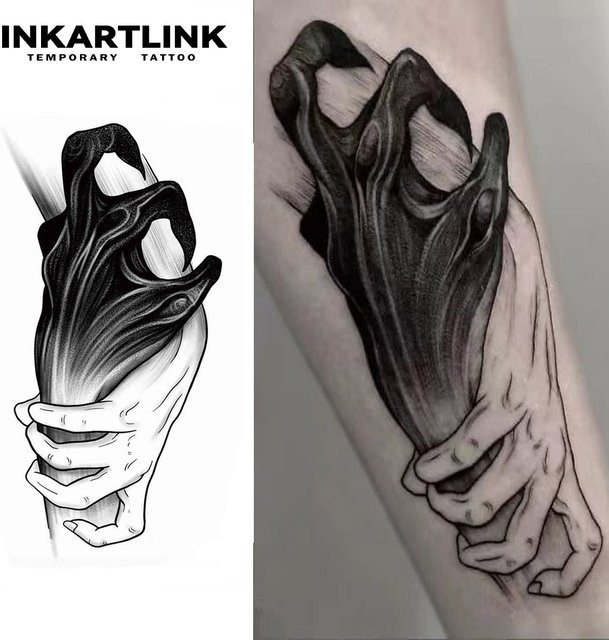 INKARTLINK Devil Bringer Temporäres Tattoo, wasserfest, semi-permanent - Bild 1