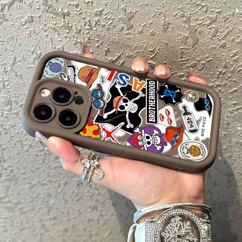 O-One Piece Logo Handyhülle für Apple iPhone 17 Air 16 16E 15 14 13 12 Mini Pro Max Plus mit Augen-Motiv als weiche Schutzhülle - Bild 3