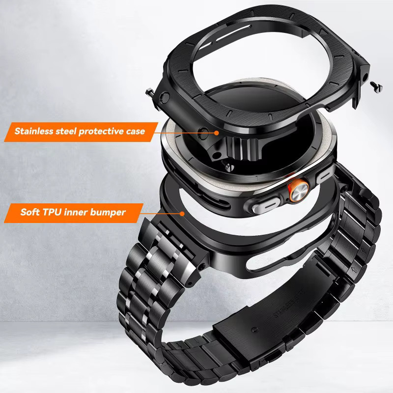Geekthink Uhrenarmband Edelstahl, Samsung Galaxy Watch Ultra 47 mm - Bild 5