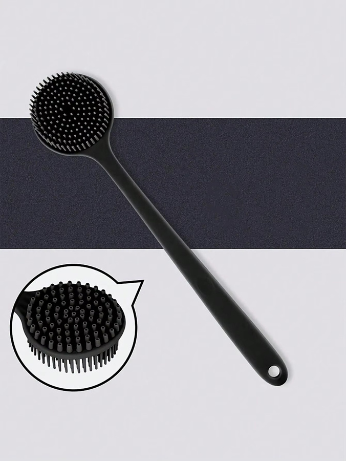 Silikon-Rückenschrubber und -Massager, doppelseitige Peelingbürste, Unisex - Bild 4