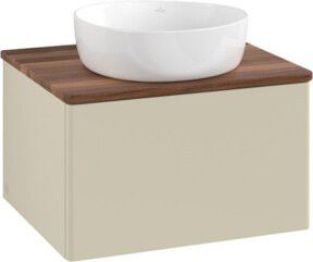 V&B Waschtischunterschrank Antao mit Beleuchtung, Grau lackiert, B/T/H: 60 x 36 x 50 cm - Bild 1
