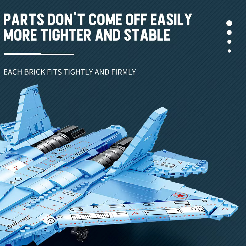 REOBRIX SU-57 Stealth Fighter, Baukasten, 1365 Teile - Bild 3