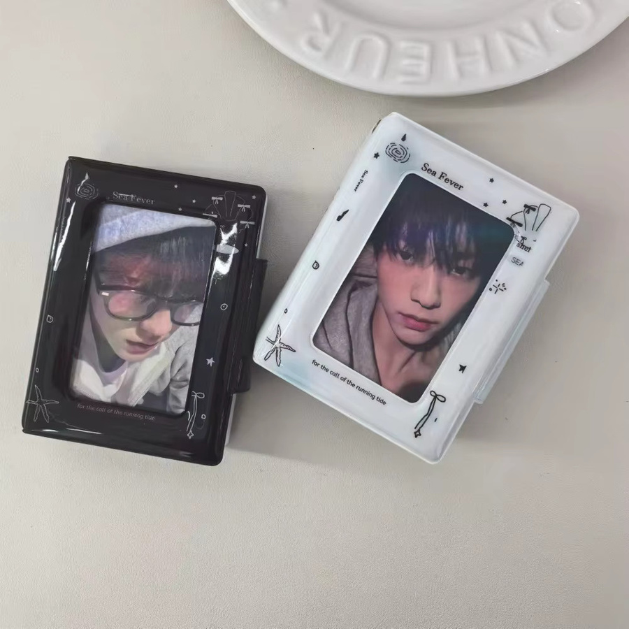 Shining Shell Serie Liebeskarten-Album aus PVC in Schwarz mit 20 Innenseiten für 3 Zoll Mini Idol-Fotokarten - Bild 2