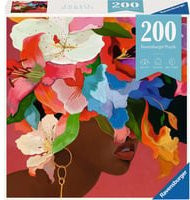 Ravensburger Puzzle Moment Lilie Frauen-Porträt mit Blüten, 200 Teile - Bild 1