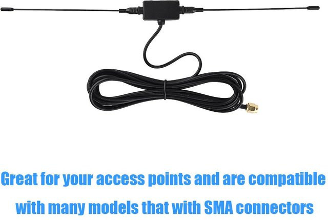 LOKMAT Hornantenne für GSM GPRS Signalverstärker mit SMA-Stecker, Schwarz, Länge: 300 cm - Bild 1