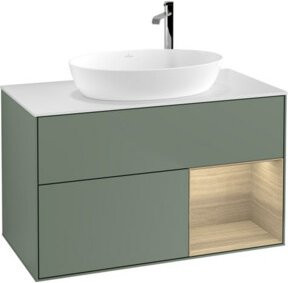 V&B Waschtischunterschrank Finion 100 in Weiß lackiert, B/T/H: 100 x 50,1 x 50,1 cm - Bild 1