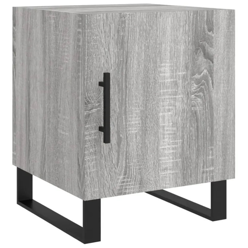 Vidaxl Nachttische Set 2 Stück Modern in Grau, B/T/H: 40 x 40 x 50 cm - Bild 3