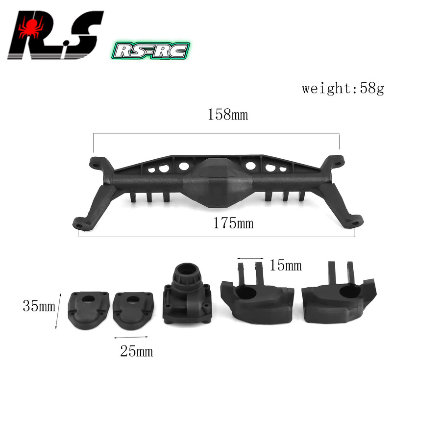 Axial Currie F9 Portal Achse Gehäuse, Kunststoff, 1-teiliges Set - Bild 2