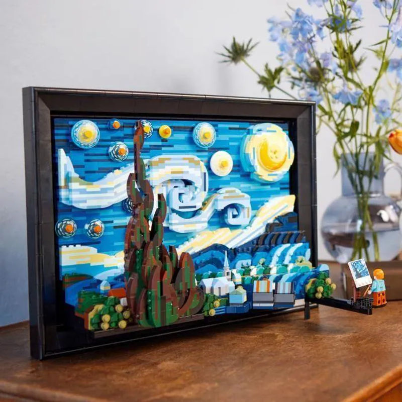 LEGO Ideas 21333 Vincent Van Gogh Sternennacht Set in Blau - Bild 4