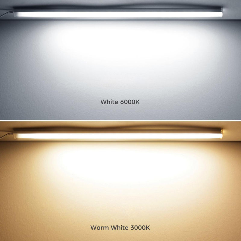 MALITAI LED-Lichtleiste aus Aluminium, 6er Set, Warmweiß, Dimmbar mit RF-Fernbedienung, Verknüpfbar, Farbe: Weiß, Länge pro Leiste: 50 cm - Bild 2