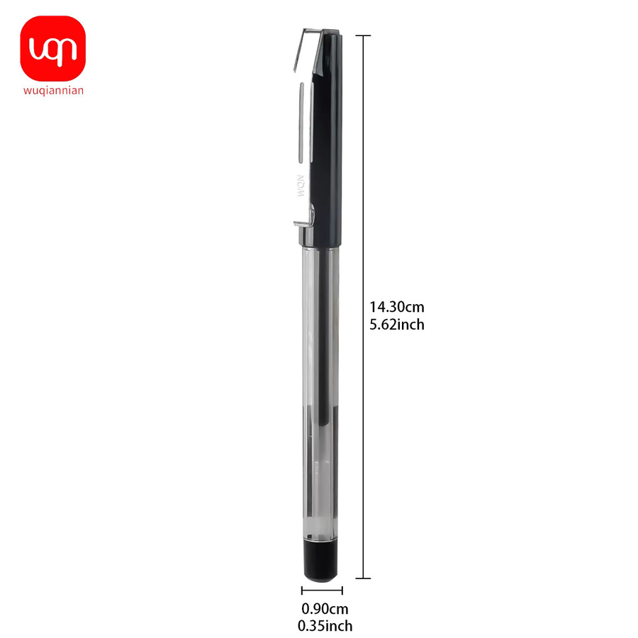 WQN Gelstift mit 0,38 mm Spitze, schwarze Tinte, schnelltrocknend und glatt schreibend für Schule und Büro - Bild 5
