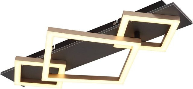 Globo Lighting LED-Deckenleuchte modern in Schwarz, Grau oder Beige, B/H/L: 31,2 x 7,5 x 54 cm - Bild 1