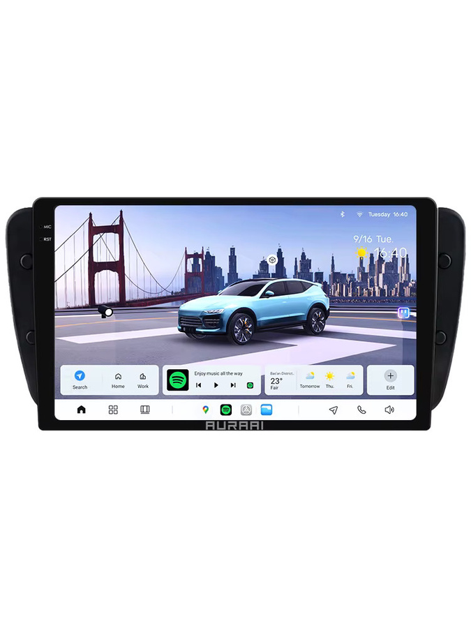 AURAAI Android Autoradio für Seat Ibiza 6j (2009-2013) mit 2K Bildschirm, 8GB RAM, 256GB Speicher, CarPlay, Android Auto, 4G, WiFi, GPS, Bluetooth und 360 Grad Kamera in Schwarz - Bild 4