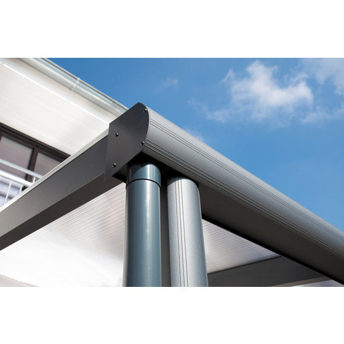 SKANHOLZ Vordach Greifswald Pultdach aus Aluminium und Polycarbonat, Anthrazit, B: 216 cm, T: 135 cm - Bild 2