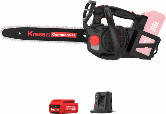 AkkuKettensäge KC320 60 V Motorsäge Komplettset mit 35 cm Schwert, 1 Akku und Doppelladegerät - Bild 1