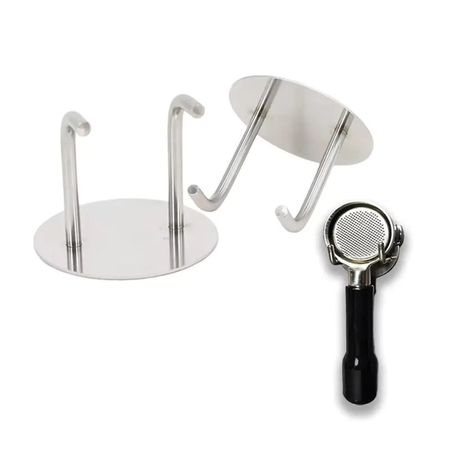 Opovcom Edelstahl Siebträger-Hängeregal in Silber für italienische Kaffeemaschinen mit Aufbewahrungsregal für 51 mm, 53 mm, 54 mm und 58 mm - Bild 1