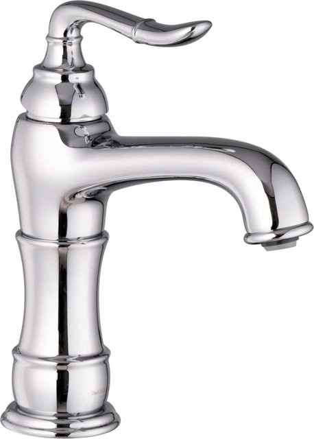 PaulGurkes Wasserhahn Nostalgie Einhandmischer Retro Mischbatterie aus Messing in Chrom Silber für das Badezimmer - Bild 1