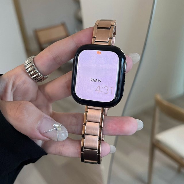 JBAILI Uhrenarmband Edelstahl, Roségold - Bild 1