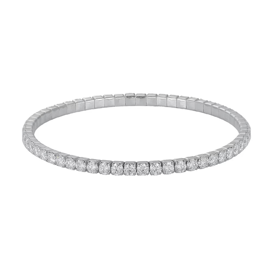 Serenity Day Armreif, 925 Silber, Moissanit, Damen Herren - Bild 5