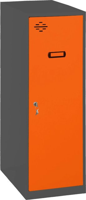 PROREGAL Schließfachwürfel AMEGO Spind Garderobe aus Metall in Orange-Anthrazit, H x B x T: 91,5 x 40 x 50 cm - Bild 1