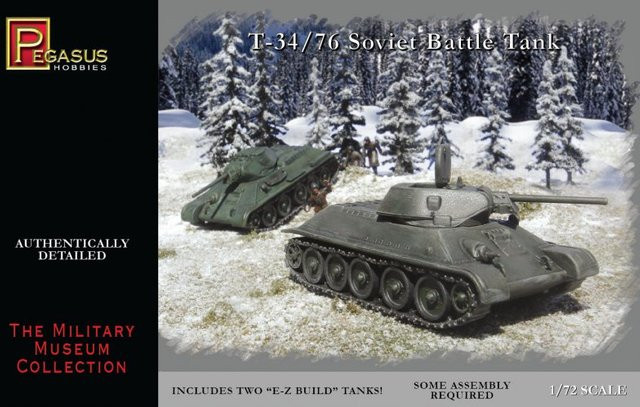 Pegasus Hobbies Panzer T-34/76, Fahrzeug, 1:72, Grau - Bild 1