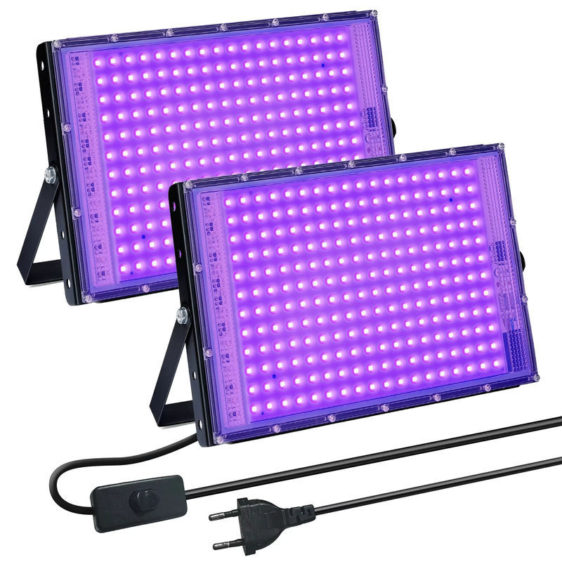 Meerox UV-Schwarzlicht LED-Flutlicht für Außenbereich und Disco-Glow-Partys, 395 nm, Schwarz - Bild 7