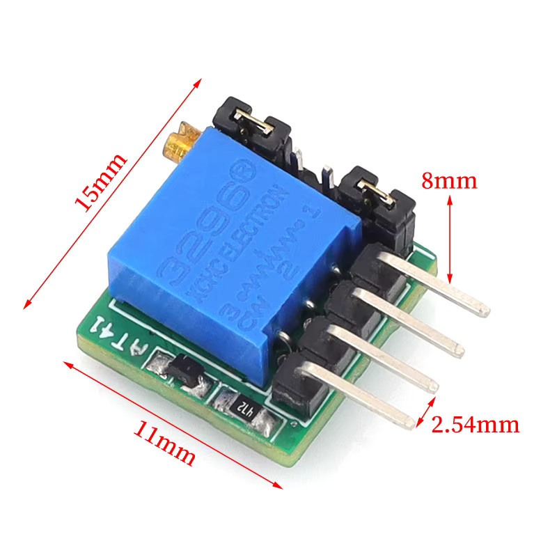 Javino AT41 Verzögerungsschaltkreismodul Zeitschalter mit NE555 für DC 3-27V, 5V, 12V, 24V mit einstellbarer Verzögerungszeit von 1 Sekunde bis 40 Stunden - Bild 2